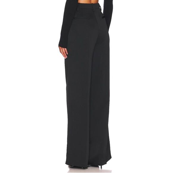 Favorite Daughter The Favorite Pant Trouser Black Pleated Wide Leg Size 10 Z26 - Picture 5 of 12